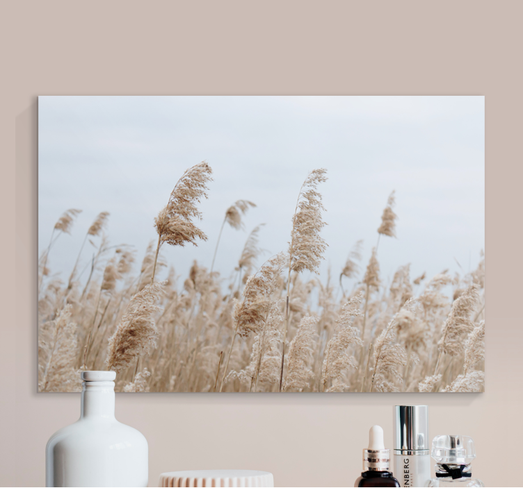 Flowers canvas gentle meadow whispers - TenStickers