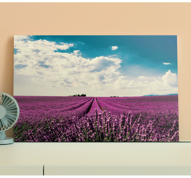 Flowers canvas lavender field landscape art - TenStickers