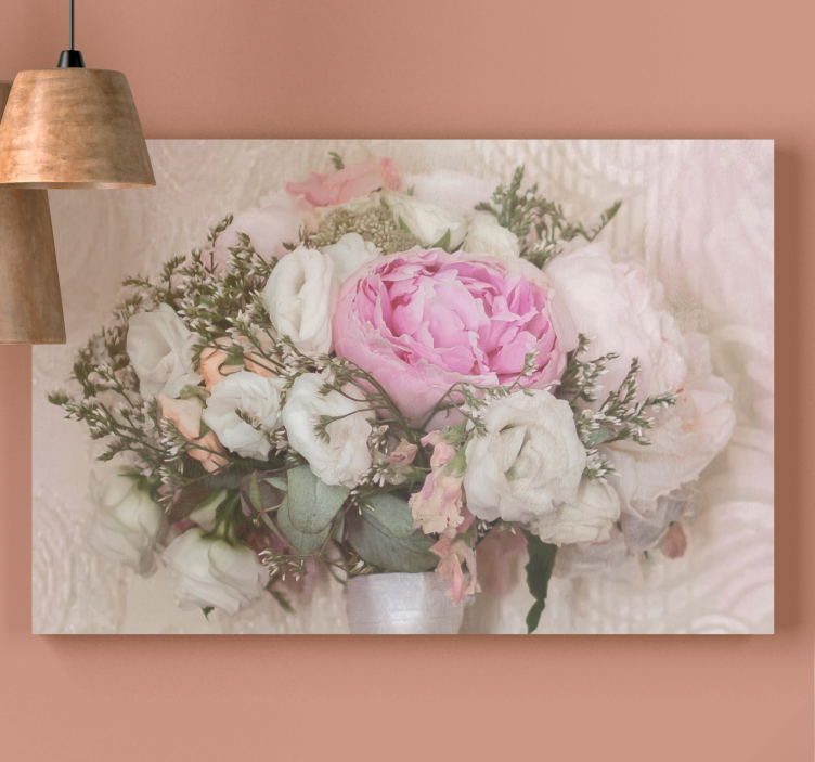 Flowers canvas soft floral arrangements - TenStickers