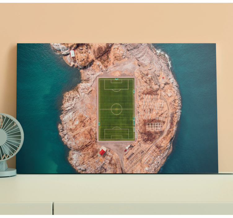 Football field near the sea home canvas prints - TenStickers