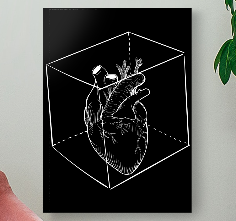 Fruit canvas wall art anatomical heart illustration - TenStickers