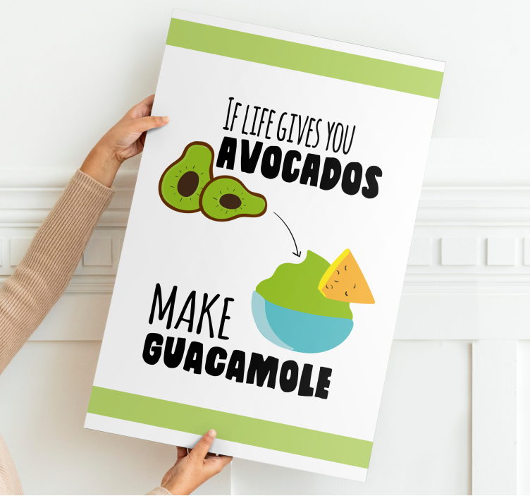 Funny Avocado Pun quote canvas - TenStickers