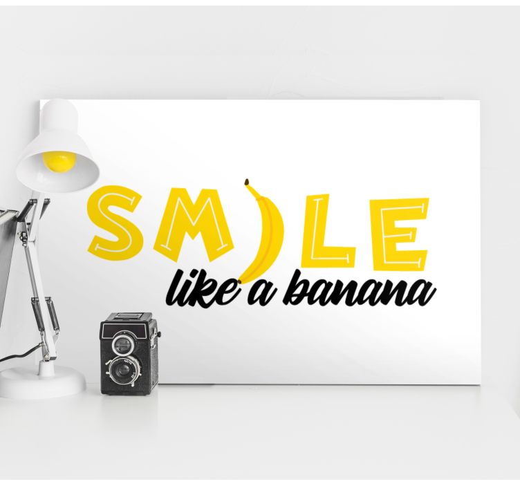 Funny quote with banana quote canvas wall art - TenStickers