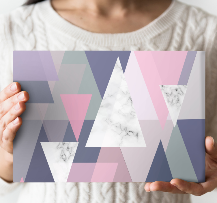 Geometric canvas abstract triangular patterns - TenStickers