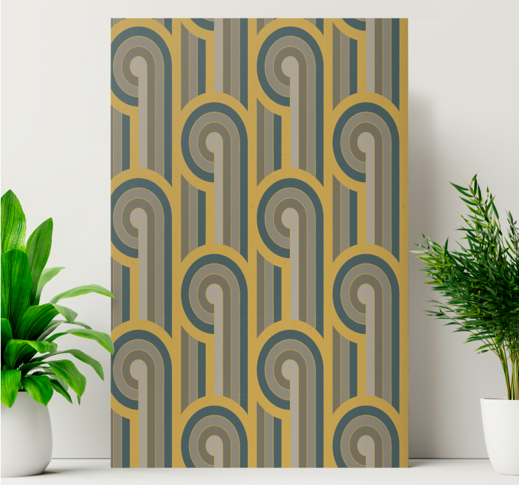 Geometrical form "Art Deco" elegant canvas - TenStickers