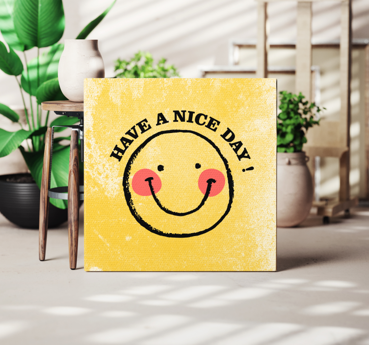 Have a nice day canvas pictures for living room - TenStickers