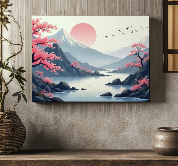 Japanese landscape canvas - TenStickers