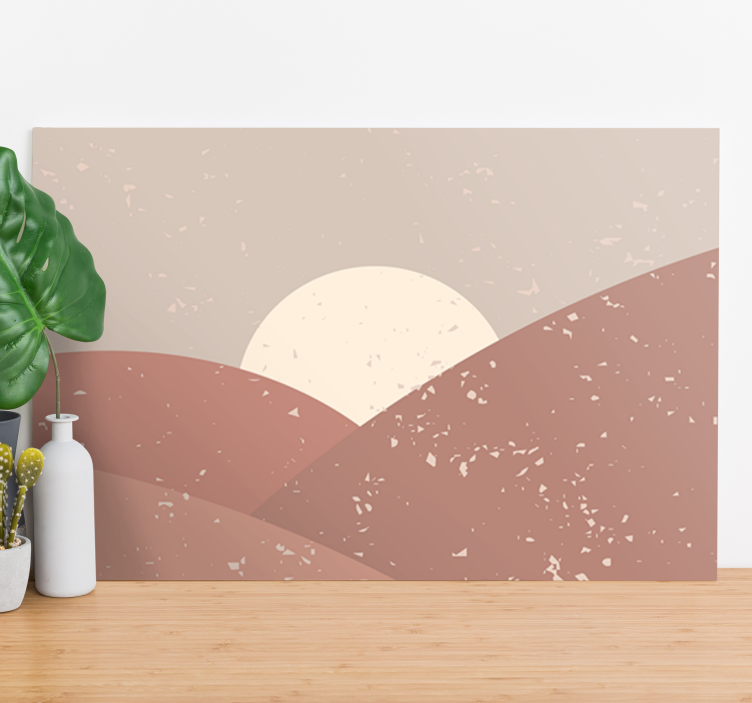 Landscape canvas serene desert sunset - TenStickers