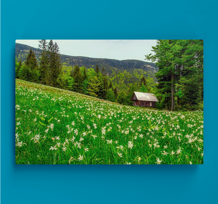 Landscape cottagecore style landscape canvas - TenStickers