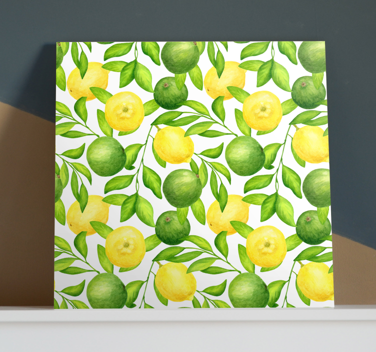 Lemons and Limes fruit canvas art - TenStickers