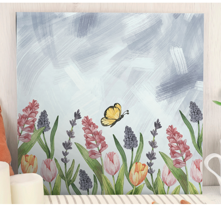 Little colored garden flower canvas - TenStickers