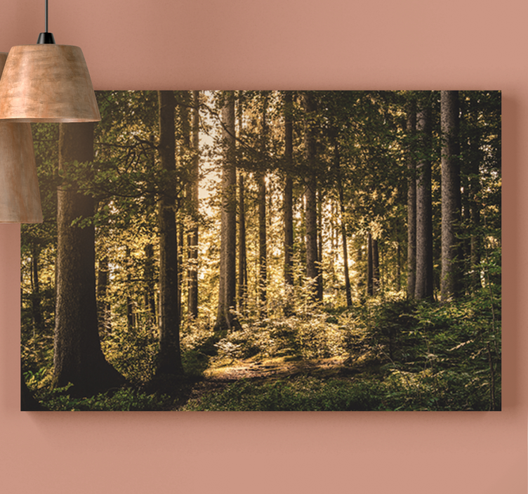 Luminous forest scenery landscape canvas - TenStickers