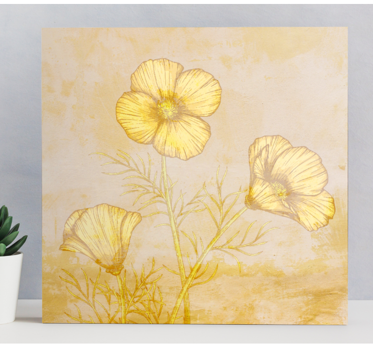 Majestic orange poppies flower canvas - TenStickers