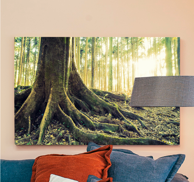 Majestic roots tree canvas wall art - TenStickers