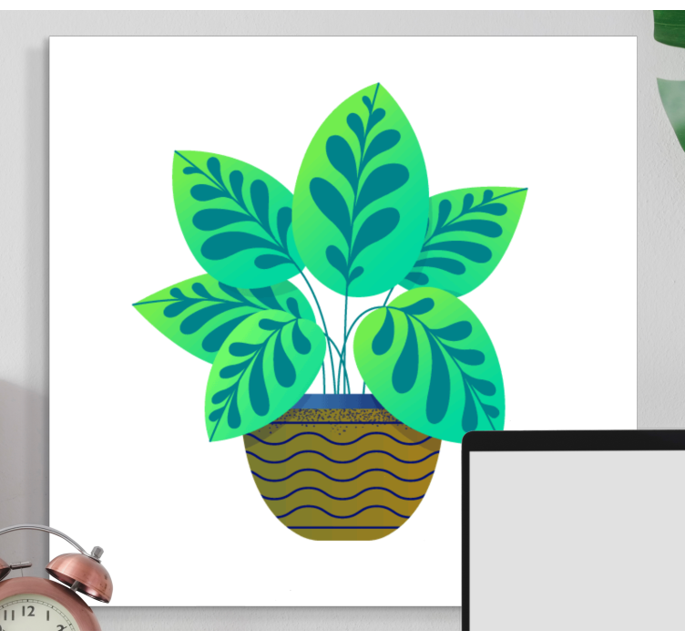 Maranta pot flower canvas - TenStickers
