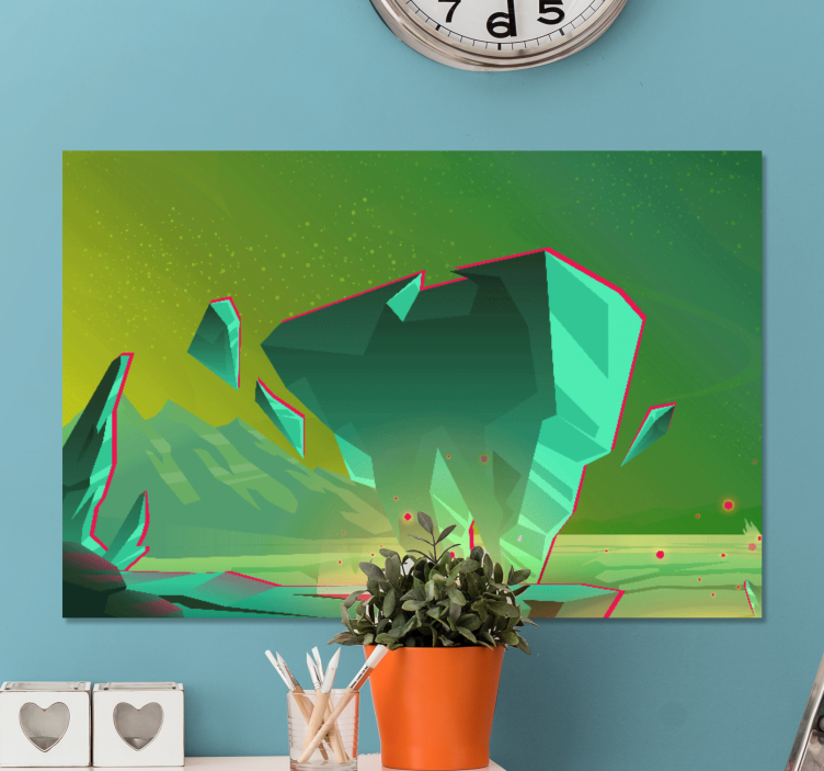Modern canvas art geometric landscape designs - TenStickers