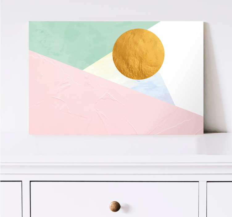 Modern canvas art geometric sun circle - TenStickers