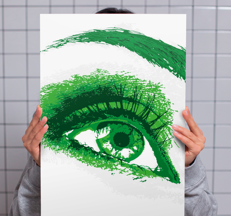 Modern oil painting eye modern canvas - TenStickers