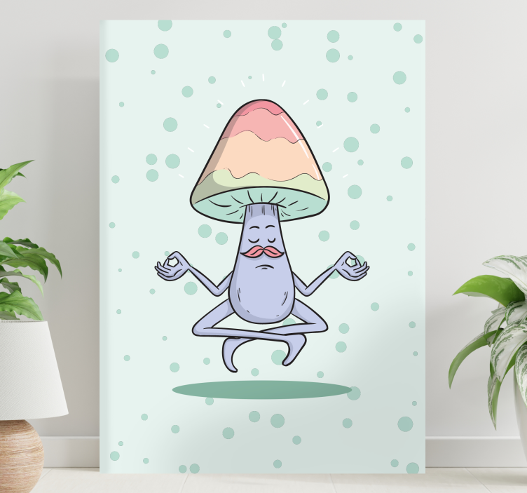 Mushroom cartoon character Kitchen wall print - TenStickers