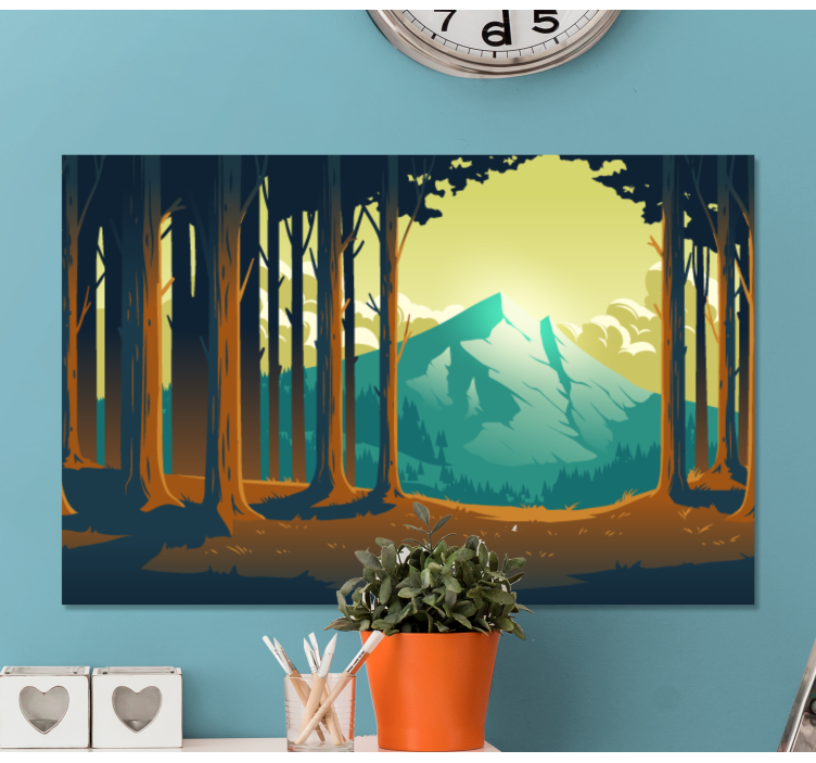 Nature cartoon Tree wall art canvas - TenStickers