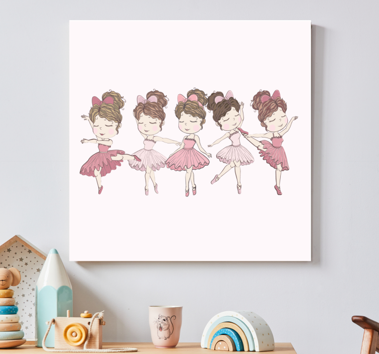 Nursery canvas ballet dancers art for kids - TenStickers