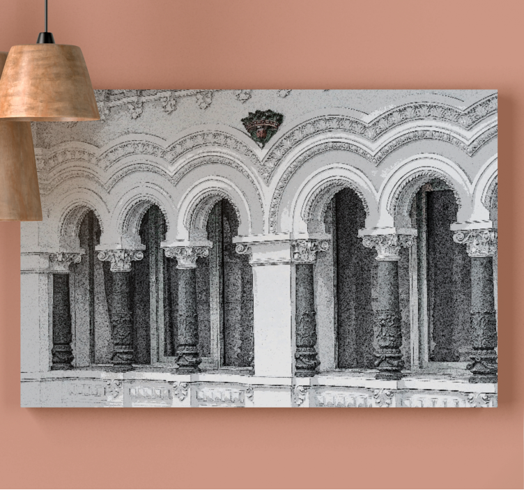 Old architecture 3d 3D canvas prints - TenStickers