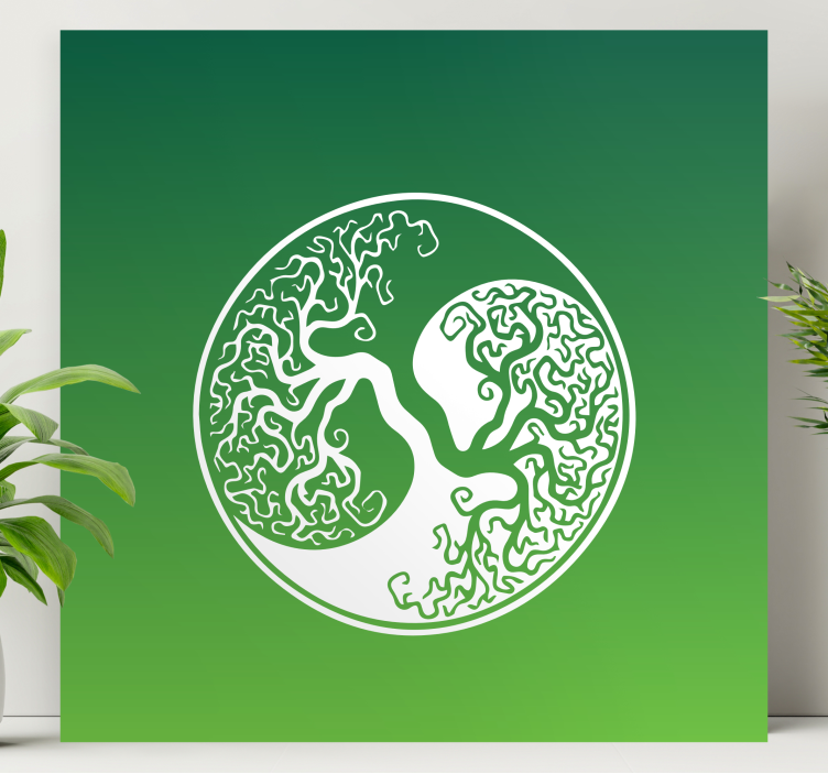 Original Yin Yang Tree of life wall canvas - TenStickers