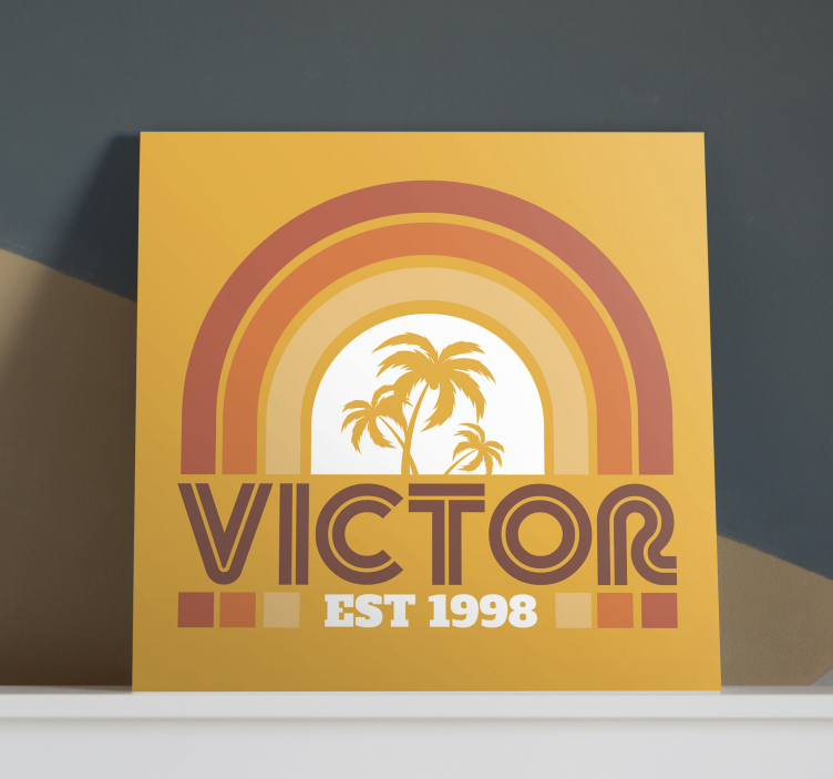 Customised Palm Retro  vintage wall prints - TenStickers