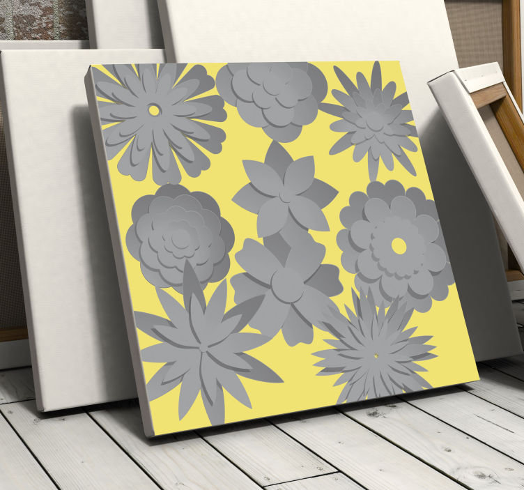 Pantone 3D flowers 3D canvas prints - TenStickers