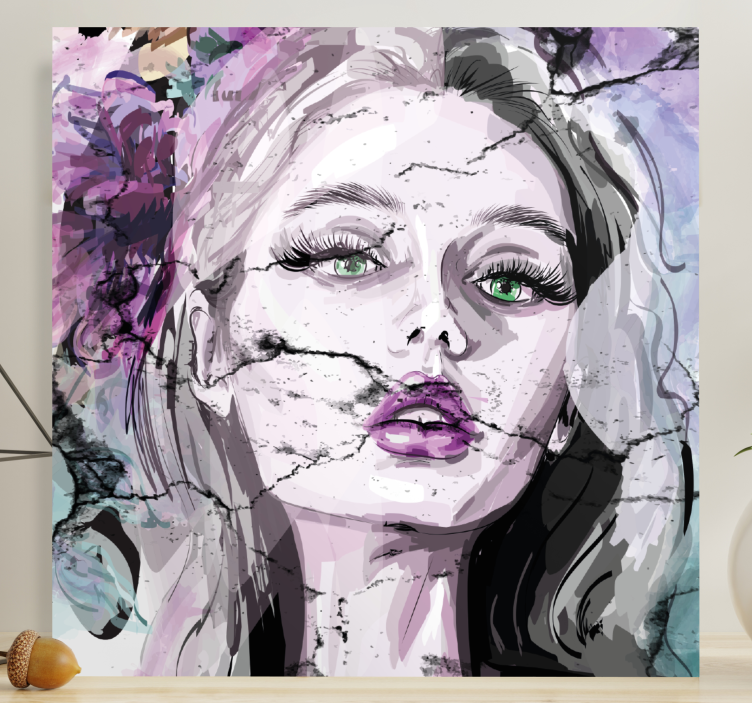 People canvas fragmented portrait beauty - TenStickers