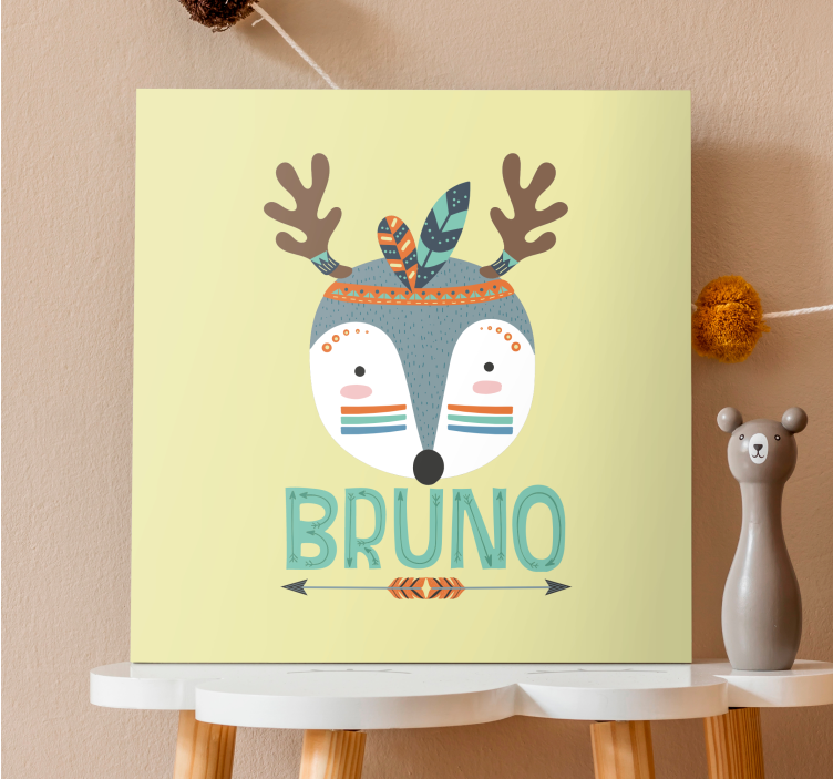 Nordic Forest Animal cocktail canvas - TenStickers
