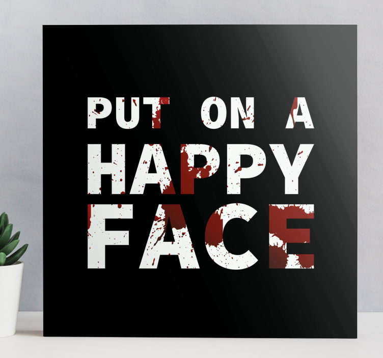 Put a happy face modern canvas - TenStickers