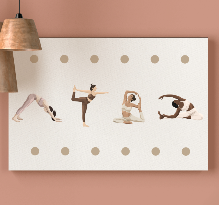 Quote canvas yoga poses sequence - TenStickers