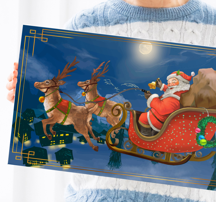 Santa Claus Christmas canvas prints - TenStickers