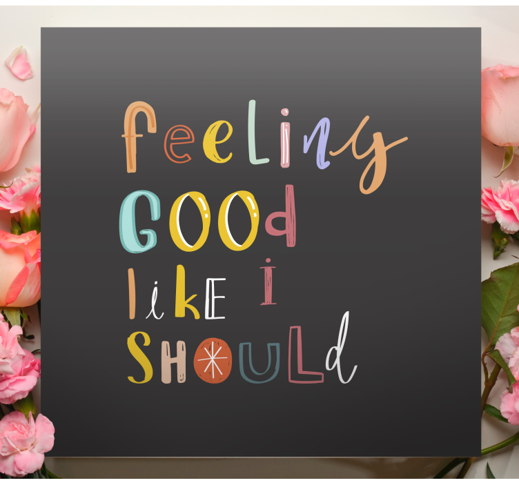 Song Lyrics feeling good music canvas art - TenStickers