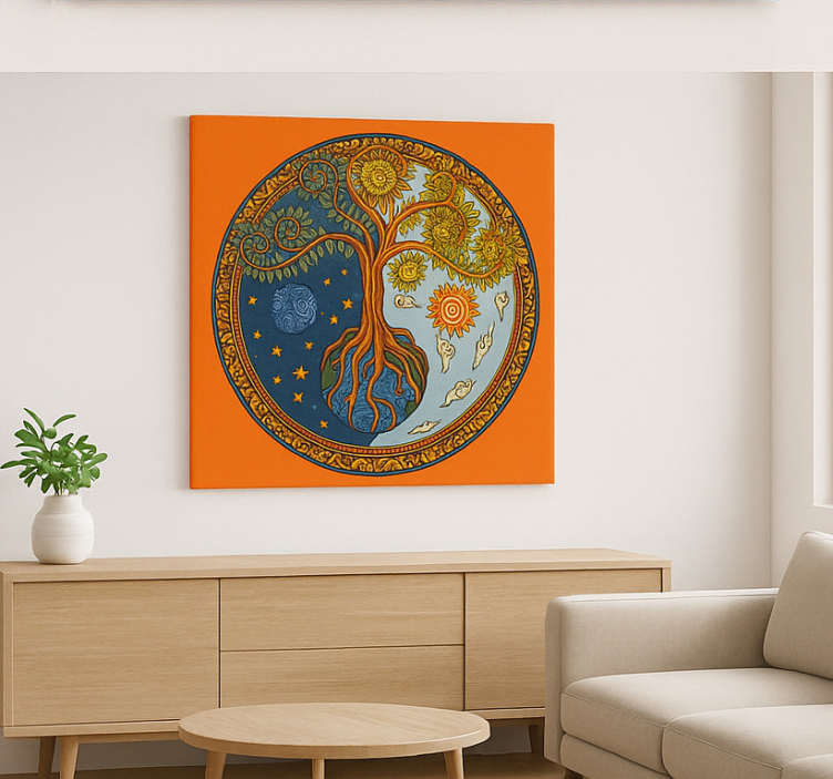 Spiritual tree of life living room wall art - TenStickers