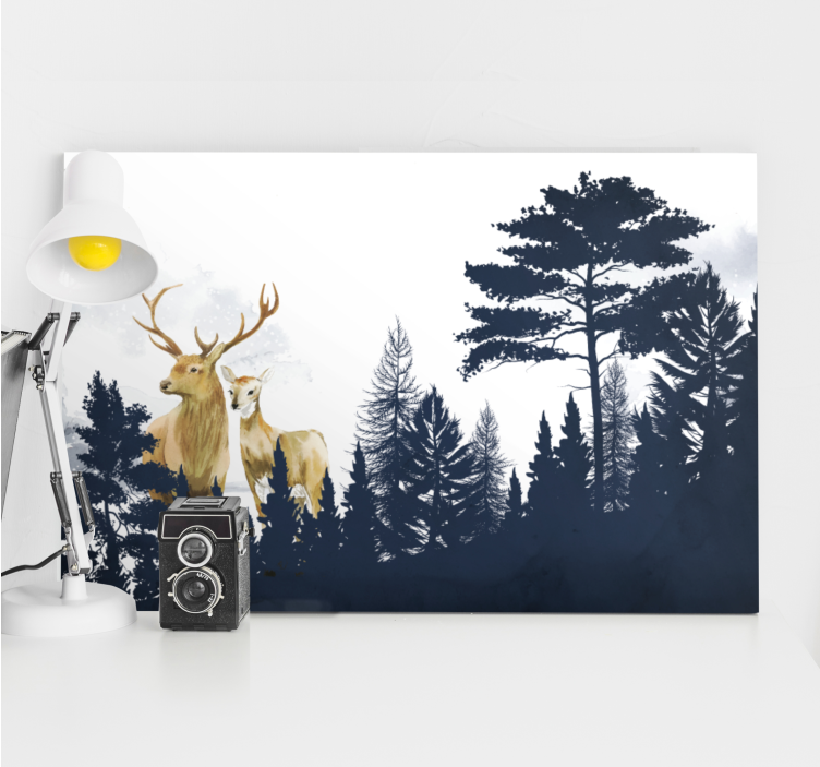 Stag canvas majestic stags artwork - TenStickers