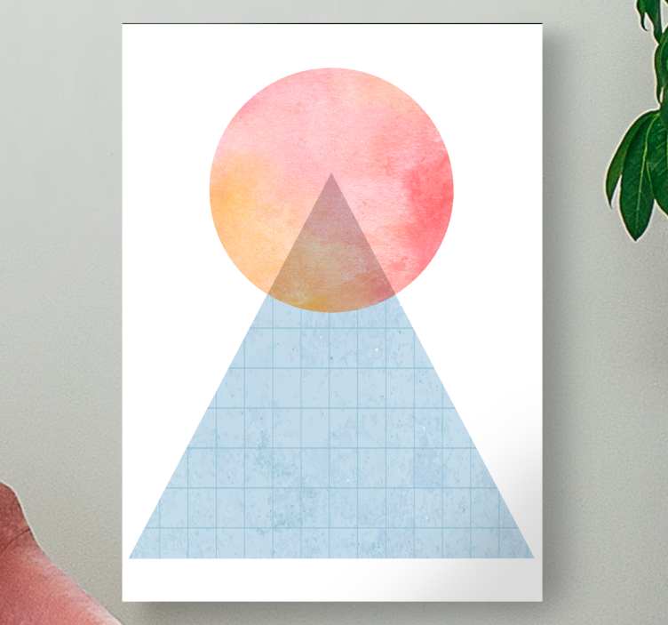 Sun and wall art triangle canvas - TenStickers