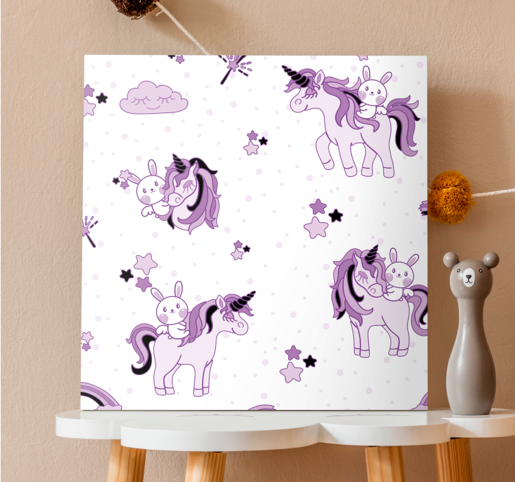 Unicorn pictures framed cute unicorn quest - TenStickers
