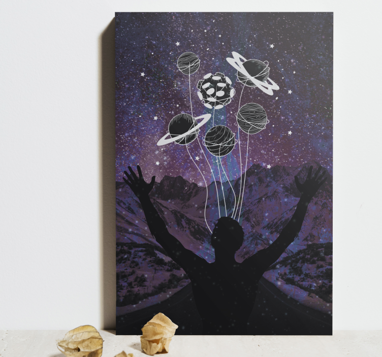 Universe in your hands canvas art prints - TenStickers