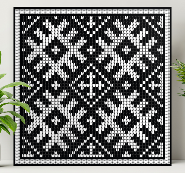 Viking chained squares pattern geometric canvas - TenStickers