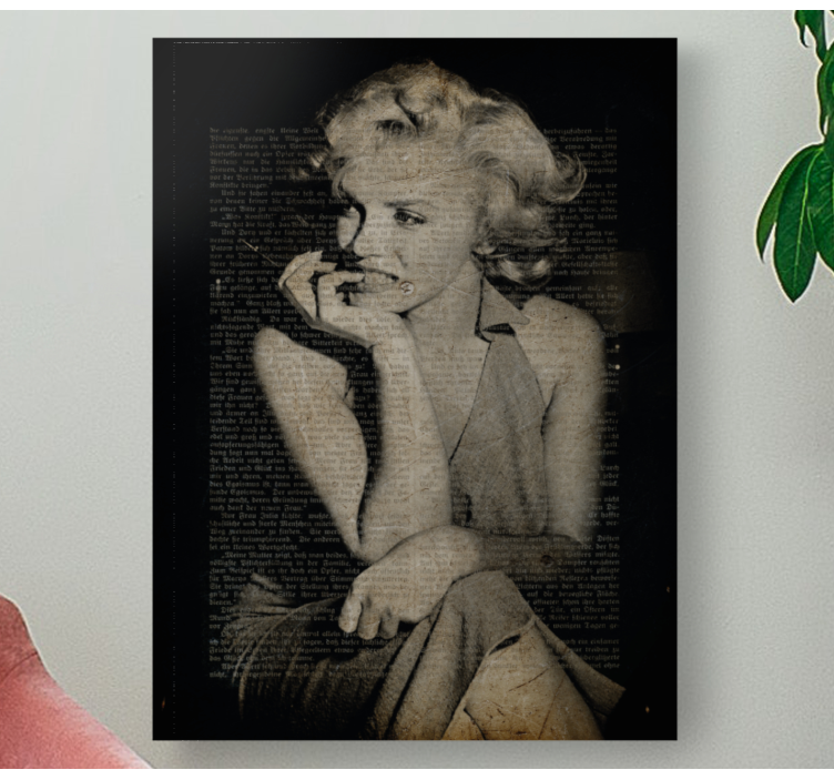 Vintage Marlyn Monroe retro canvas art - TenStickers