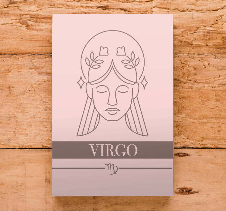 Virgo pink zodiac sign Canvas master bedroom - TenStickers