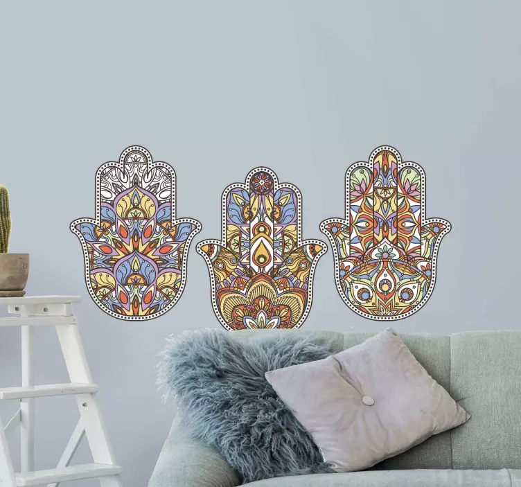 3 Hamsa hands politics decal - TenStickers