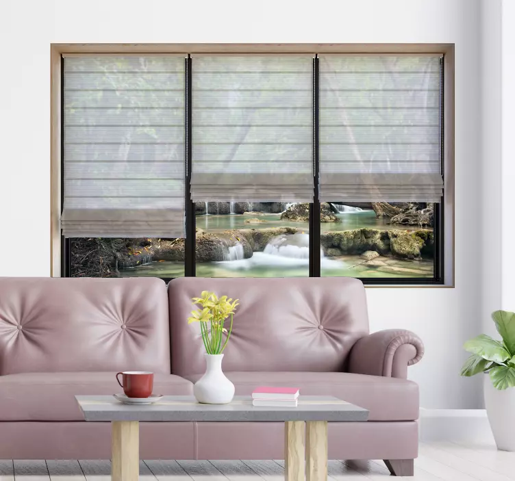 3d landscape living room wall decal - TenStickers