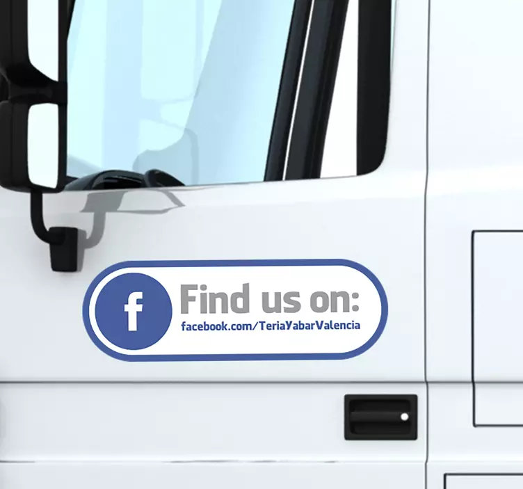 Find Us On Facebook Business Sticker - TenStickers