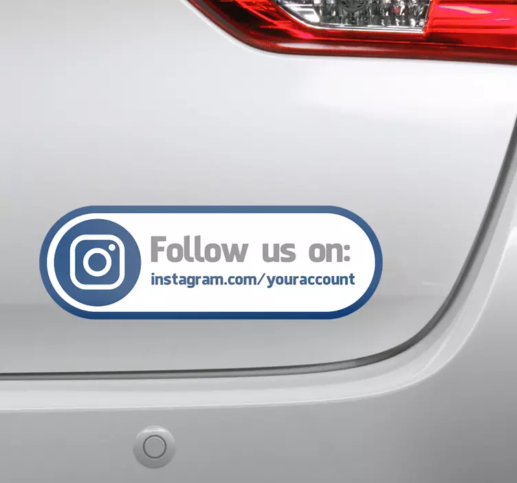 Follow Us Instagram Decal - TenStickers