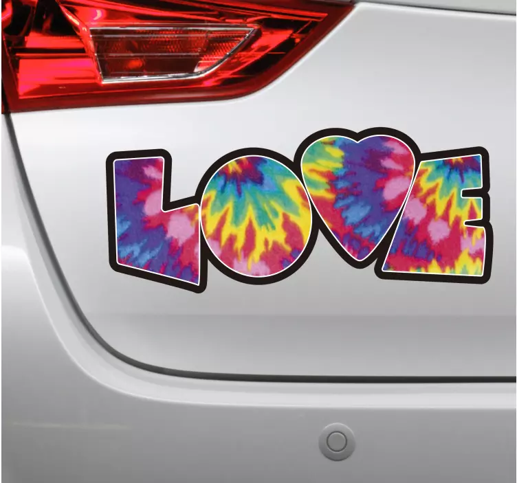 Love tie dye vinyl Sticker - TenStickers