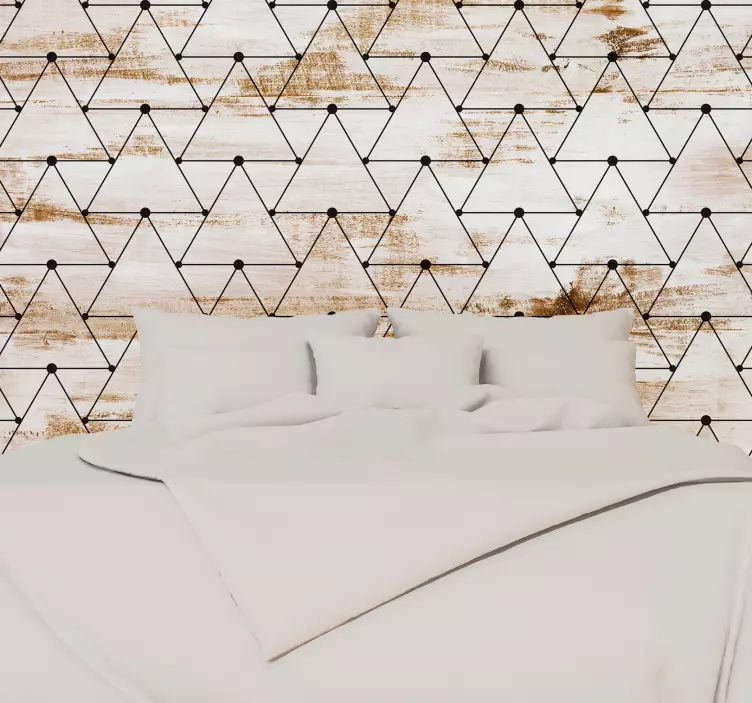 Geometric triangle lines  headboard sticker - TenStickers