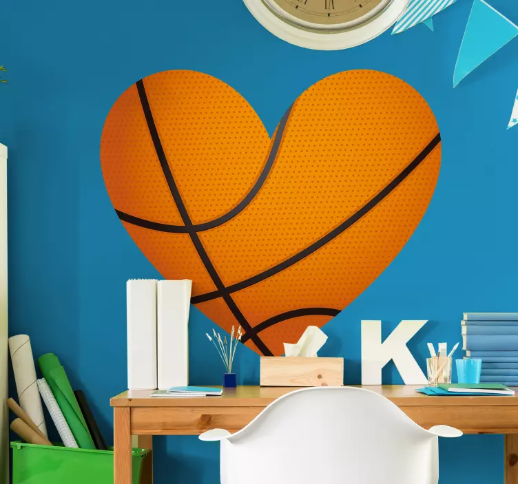 Love basketball wall sticker - TenStickers